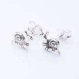 S1047 - 925 silver snail stud earrings