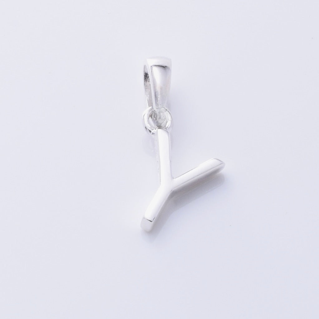 P1335 - Y 925 silver initial pendant - Y