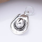 P1307 - 925 silver  cowboy hat pendant