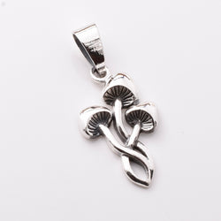 P1212 - 925 silver triple toadstool pendant