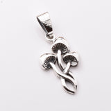 P1212 - 925 silver triple toadstool pendant