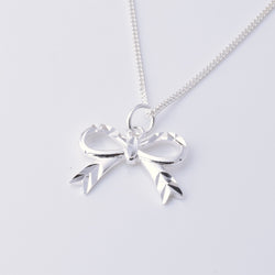 P1263 - 925 silver bow pendant