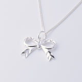 P1263 - 925 silver bow pendant