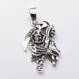 P1136 - 925 silver grim reaper pendant