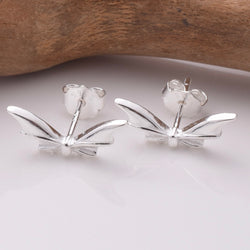 S947 - 925 silver flying bat stud earrings