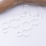 E927 - 925 silver circles earrings