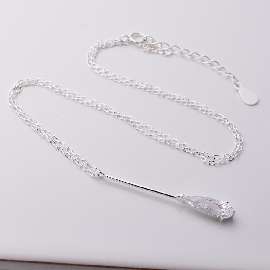 P965 - 925 Silver and CZ necklace