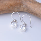 E912 - 925 silver 6mm x 6mm cz earrings