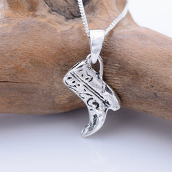 P1308 - 925 silver  cowboy boots pendant