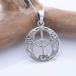 P1310 - 925 silver  chalice well pendant
