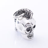 P1329 - 925 silver mohican skull pendant