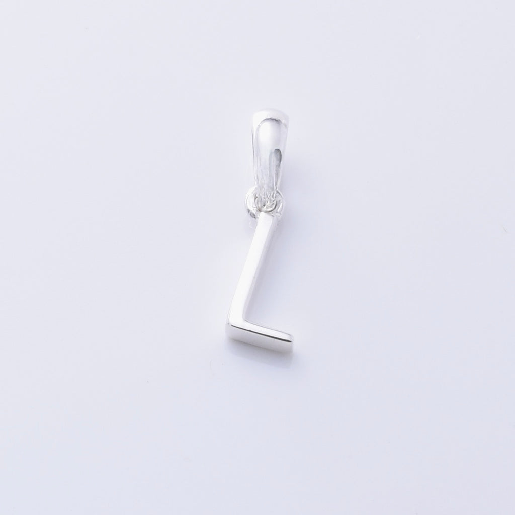 P1335 - L 925 silver initial pendant - L