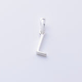 P1335 - L 925 silver initial pendant - L