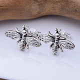 S987 - 925 silver bee design stud earrings