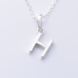 P1335 - H 925 silver initial pendant - H