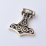 P1292 - Solid bronze Thors Hammer pendant
