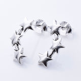 S977 - 925 silver triple star stud earrings