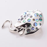P1150 - 925 silver abalone spotted stingray pendant