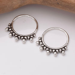 E830 - 925 silver 10mm mandala earrings