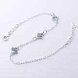 B071 - 925 silver and abalone clover bracelet