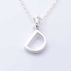 P1335 - D 925 silver initial pendant - D
