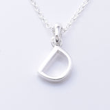 P1335 - D 925 silver initial pendant - D