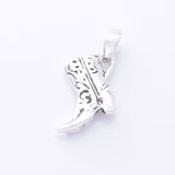 P1308 - 925 silver  cowboy boots pendant