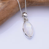 P1356 - 925 silver  moonstone marquis pendant