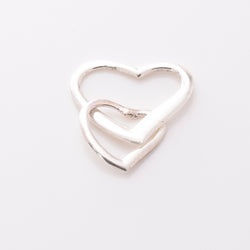 P1255 - 925 silver linked hearts pendant