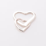P1255 - 925 silver linked hearts pendant