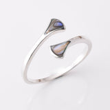R344 - 925 silver abalone ring