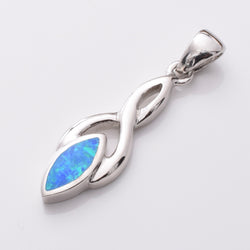 P1068 - 925 silver imm opal celtic pendant