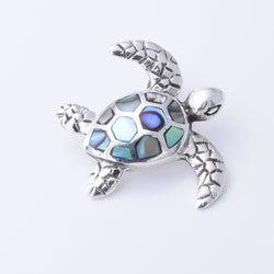 P1275 - 925 silver abalone turtle pendant