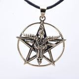 P1286 - Solid bronze baphomet pendant