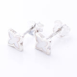 S1077 - 925 silver white mop star stud earrings