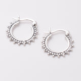 E837 - 925 silver mandala hoop earrings