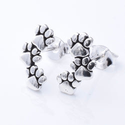 S990 - 925 silver triple paw stud earrings