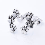 S990 - 925 silver triple paw stud earrings