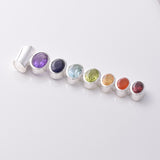 P1032 - 925 silver gemstone chakra pendant