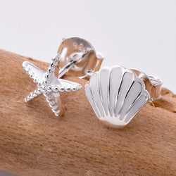 S785 - 925 silver sealife stud earrings