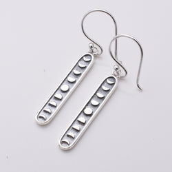 E816 - 925 silver moonphase drop earrings