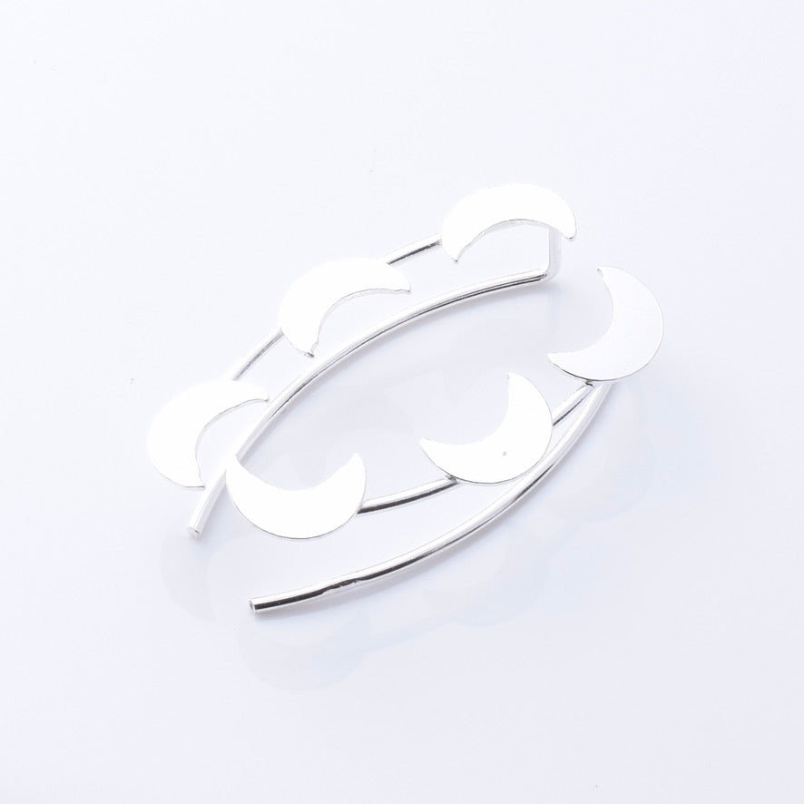 S992 - 925 silver moon threader earrings
