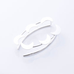 S992 - 925 silver moon threader earrings