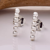 S910 - 925 silver bead bar stud earrings