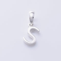 P1335 - S 925 silver initial pendant - S