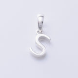 P1335 - S 925 silver initial pendant - S