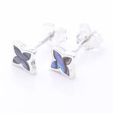 S1075 - 925 silver abalone star stud earrings