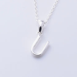 P1335 - U 925 silver initial pendant - U