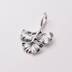 P1085 - 925 silver triple ginkgo pendant