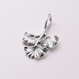P1085 - 925 silver triple ginkgo pendant